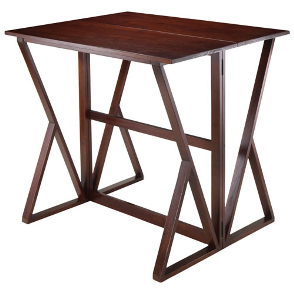 Harrington Transitional 4-Seating Drop Leaf Casual Dining Table - Antique Walnut