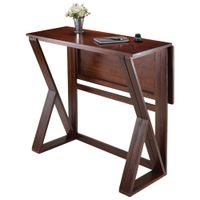 Harrington Transitional 4-Seating Drop Leaf Casual Dining Table - Antique Walnut