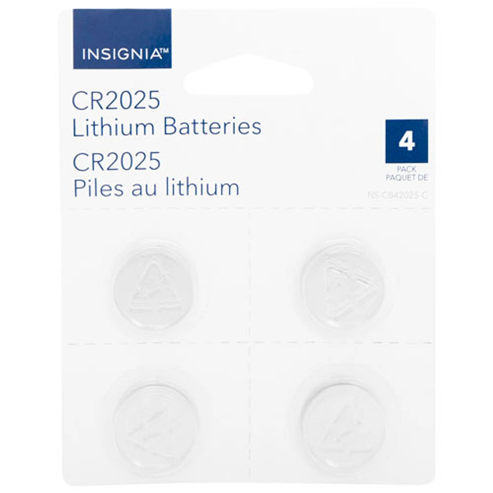 Insignia CR2025 Lithium Battery - 4 Pack - Only at Best Buy