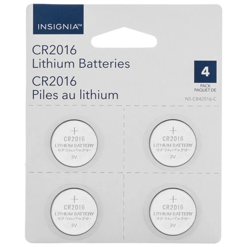 Insignia CR2016 Lithium Coin Batteries - 4 Pack - Only at Best Buy