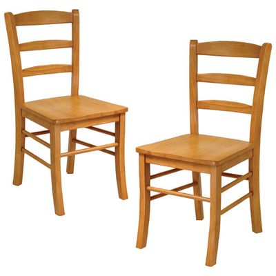 Transitional Dining Chair - Set of 2 - Light Oak