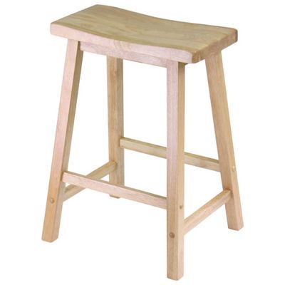 Saddle Seat Transitional Counter Height Barstool - Natural