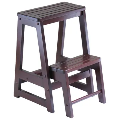 Winsome Double Step Stool - Antique Walnut