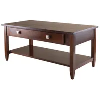 Richmond Transitional 1-Drawer Rectangular Rectangular Coffee Table - Antique Walnut