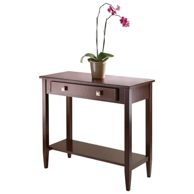 Richmond Transitional Rectangular Console Table with Drawer - Antique Walnut