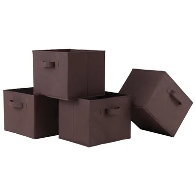 Capri Foldable Fabric Baskets - Set of 4