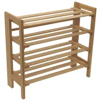 4-Tier Shoe Rack - Natural