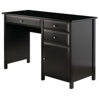 Delta Transitional Desk with Filing Cabinet - Black