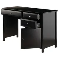 Delta Transitional Desk with Filing Cabinet - Black