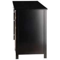 Delta Transitional Desk with Filing Cabinet - Black