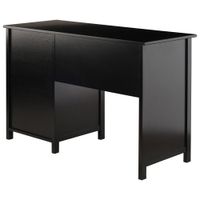 Delta Transitional Desk with Filing Cabinet - Black