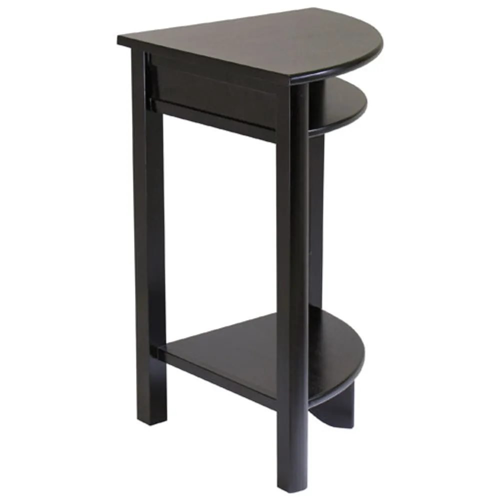 Liso Transitional Corner Table - Dark Espresso