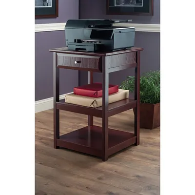 Delta Transitional 1-Drawer Printer Stand  - Walnut