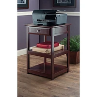 Delta Transitional 1-Drawer Printer Stand  - Walnut