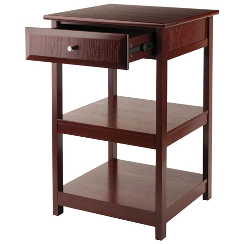 Delta Transitional 1-Drawer Printer Stand  - Walnut