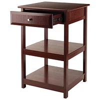 Delta Transitional 1-Drawer Printer Stand  - Walnut