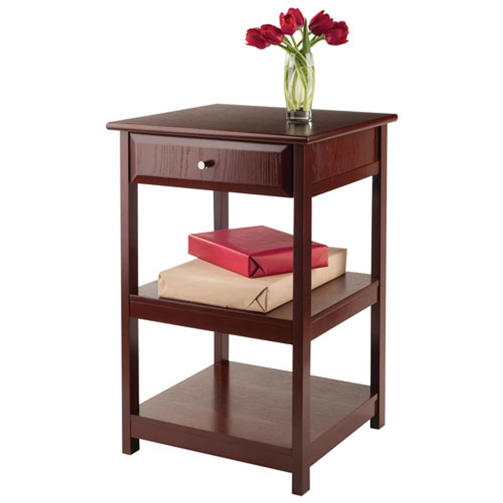 Delta Transitional 1-Drawer Printer Stand  - Walnut