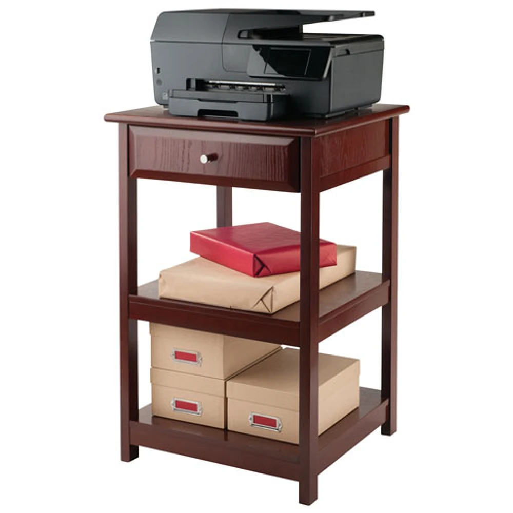 Delta Transitional 1-Drawer Printer Stand  - Walnut