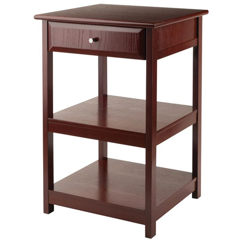 Delta Transitional 1-Drawer Printer Stand  - Walnut