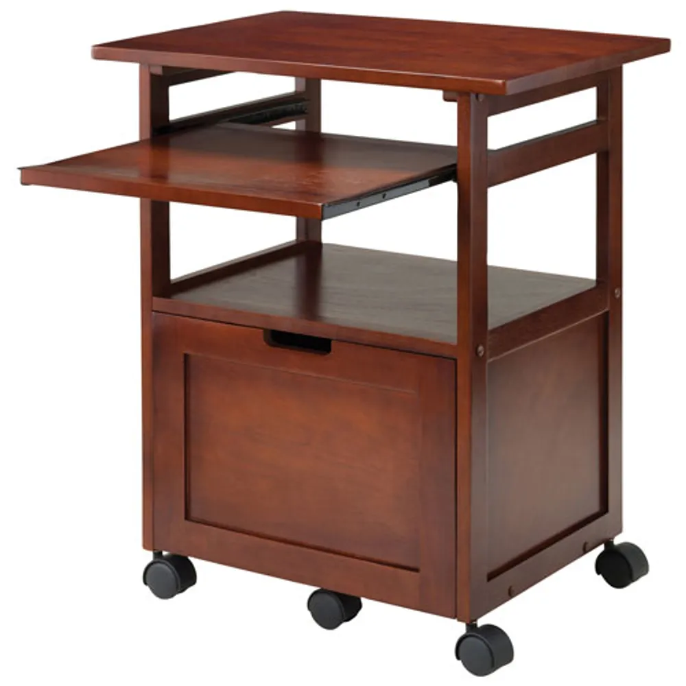 Piper Transitional Mobile Printer Stand - Walnut