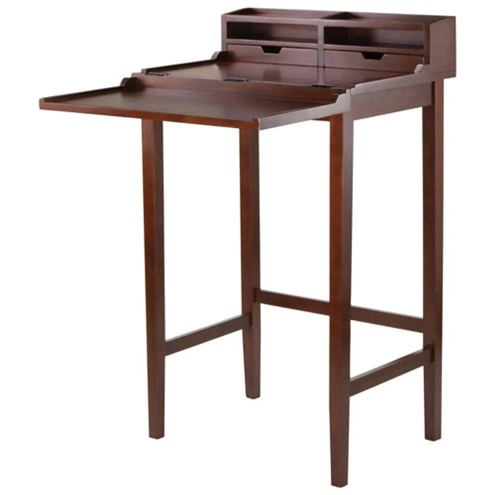 Brighton Transitional Standing Desk - Antique Walnut