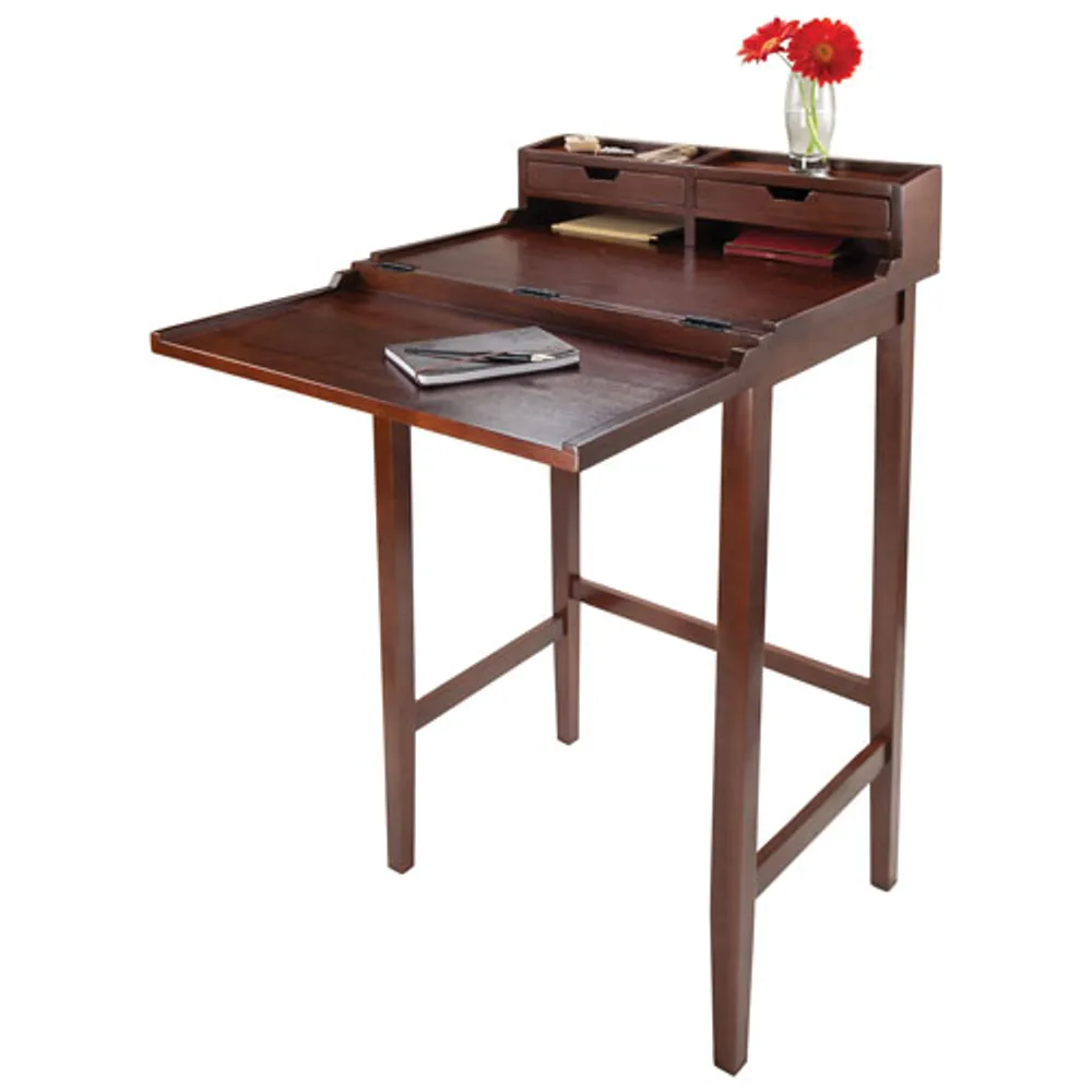 Brighton Transitional Standing Desk - Antique Walnut