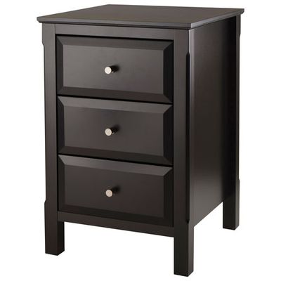 Timmy Transitional 3-Drawer Nightstand - Black