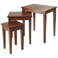 Regalia Transitional 3-Piece Nesting Table Set - Antique Walnut