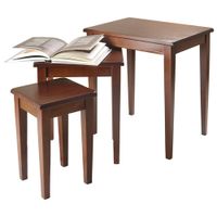 Regalia Transitional 3-Piece Nesting Table Set - Antique Walnut