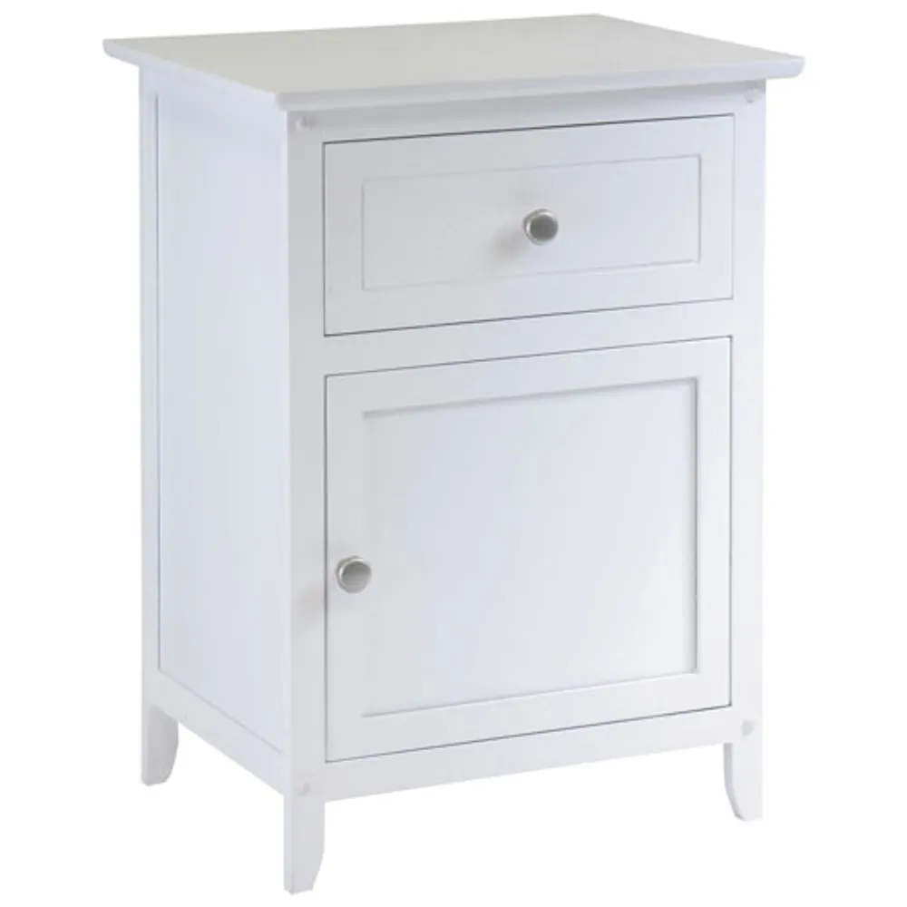 Contemporary 1-Drawer Nightstand - White