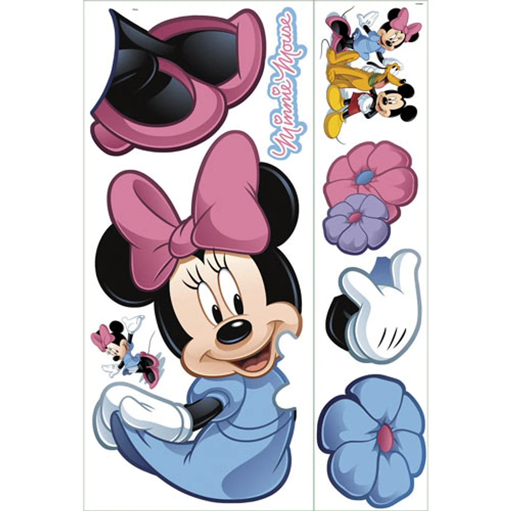 RoomMates Minnie Mouse Giant Peel and Stick Wall Decal - Green/Blue