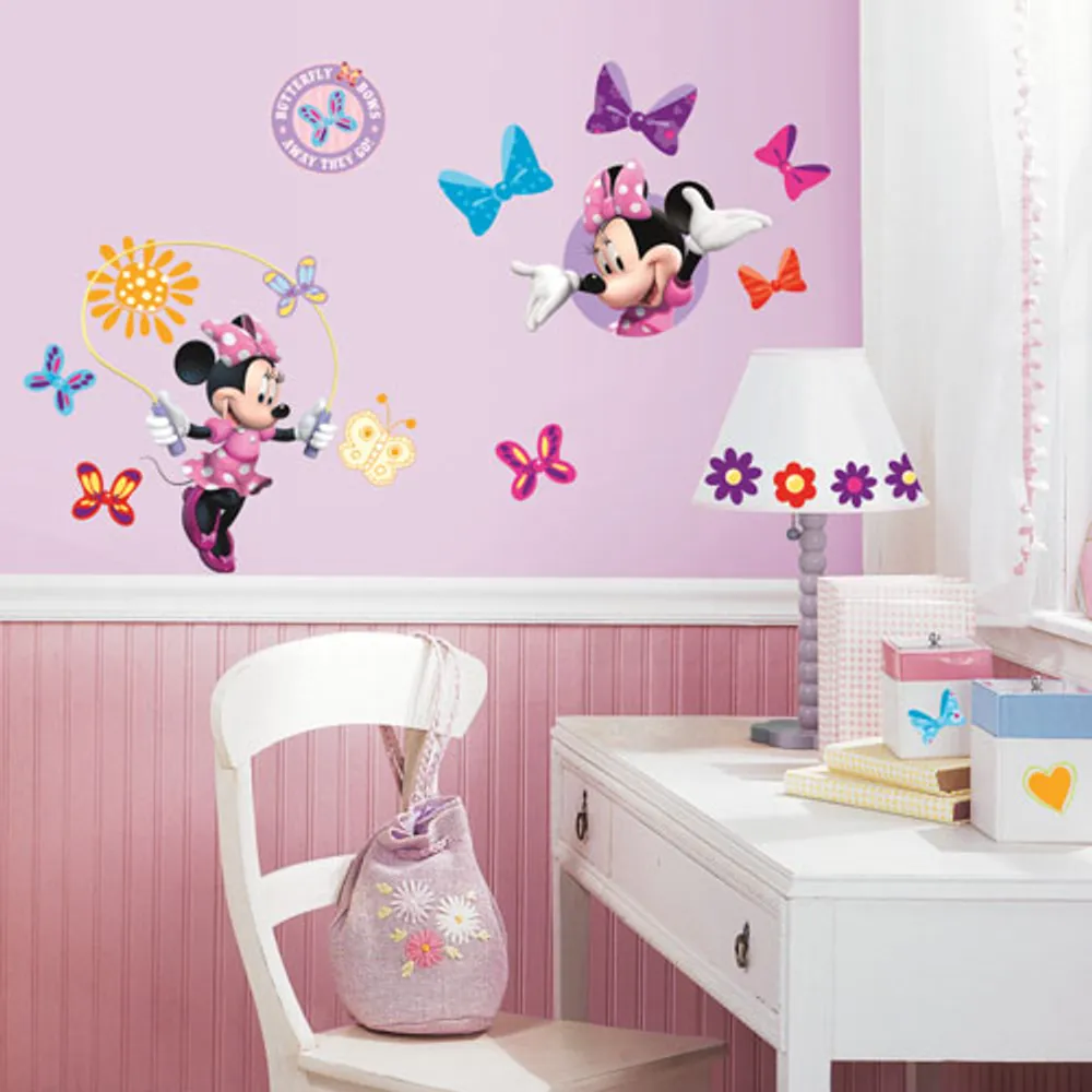 RoomMates Minnie Mouse Bow-tique Wall Decals - Pink