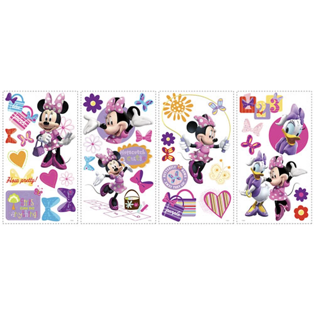 RoomMates Minnie Mouse Bow-tique Wall Decals - Pink