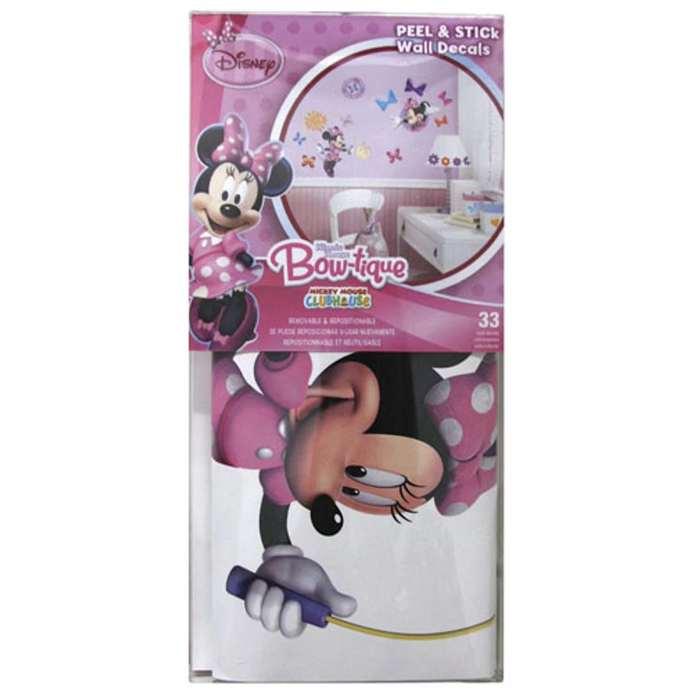 RoomMates Minnie Mouse Bow-tique Wall Decals - Pink