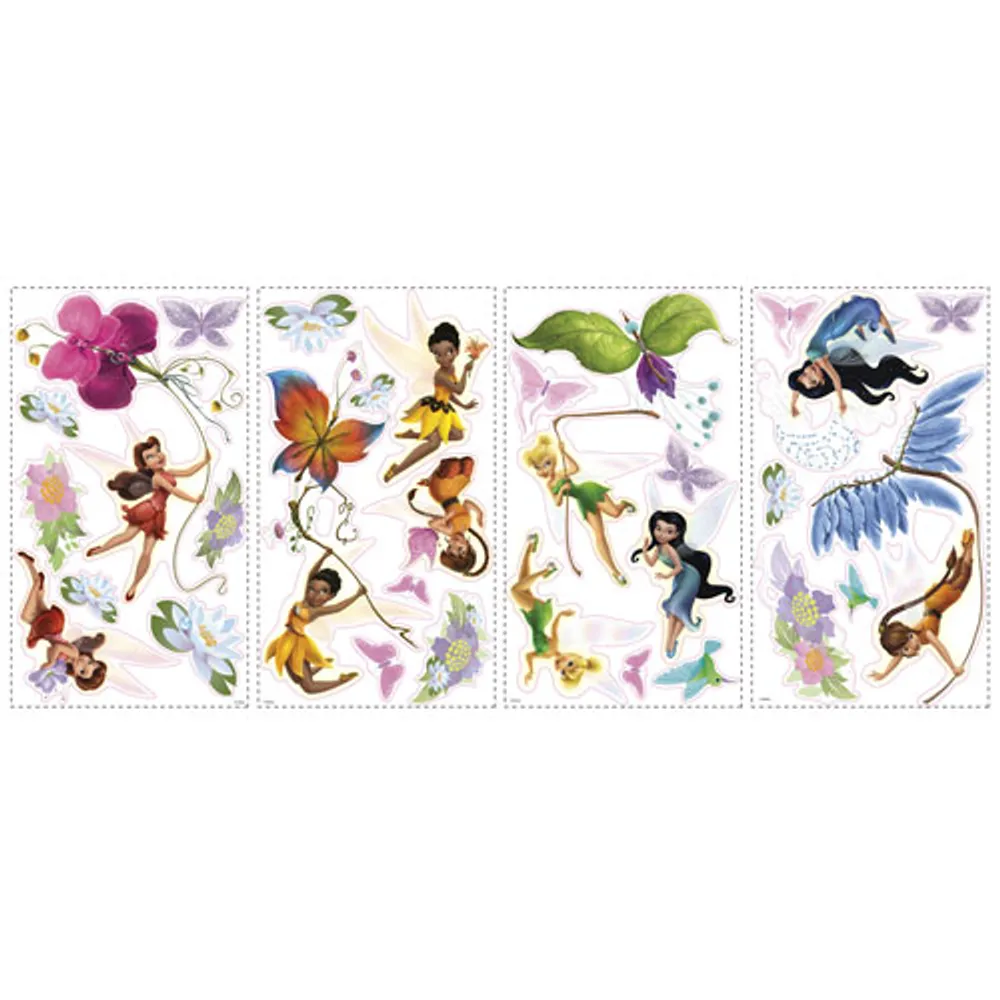 RoomMates Disney Fairies Peel and Stick Wall Decals - Green/Pink/Blue