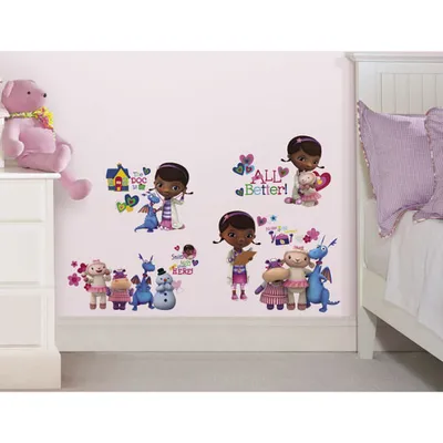 RoomMates Doc McStuffins Peel and Stick Wall Decals - Purple/Pink/Blue