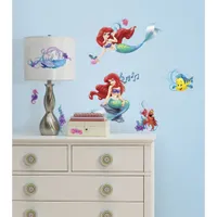 RoomMates The Little Mermaid Peel and Stick Wall Decals - Blue/Red