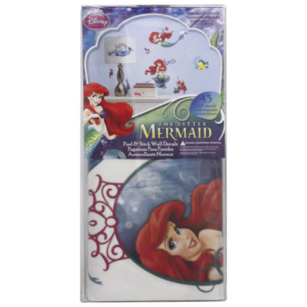 RoomMates The Little Mermaid Peel and Stick Wall Decals - Blue/Red