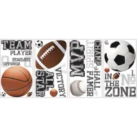 RoomMates All Star Sports Sayings Wall Decal