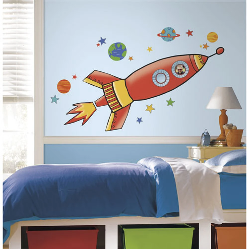 RoomMates Rocket Giant Wall Decal - Orange