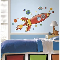 RoomMates Rocket Giant Wall Decal - Orange