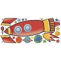 RoomMates Rocket Giant Wall Decal - Orange