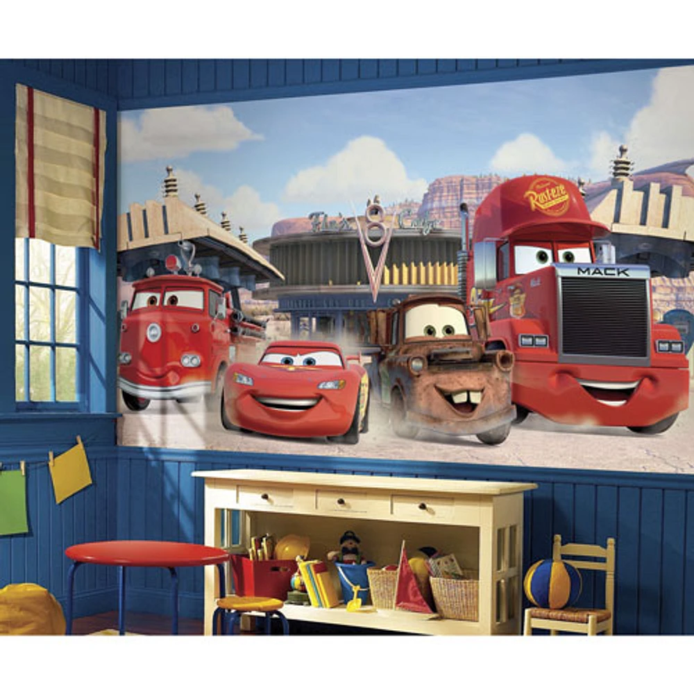 RoomMates Disney∙Pixar Cars Friends to the Finish XL Wallpaper Mural - Red/Blue