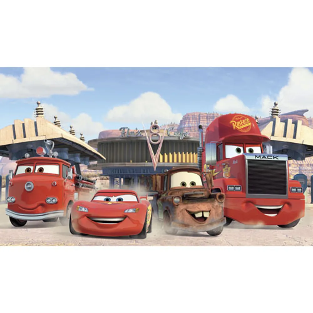 RoomMates Disney∙Pixar Cars Friends to the Finish XL Wallpaper Mural - Red/Blue