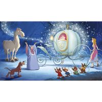RoomMates Disney Princess Cinderella Carriage XL Prepasted Wall Mural - Blue