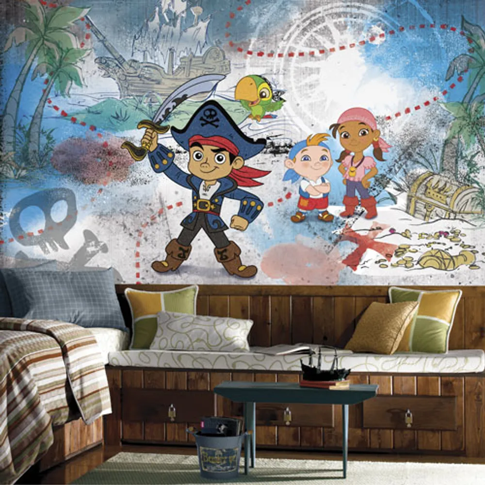 RoomMates Captain Jake & The Never Land Pirates XL Prepasted Wall Mural - Blue/Green/Red