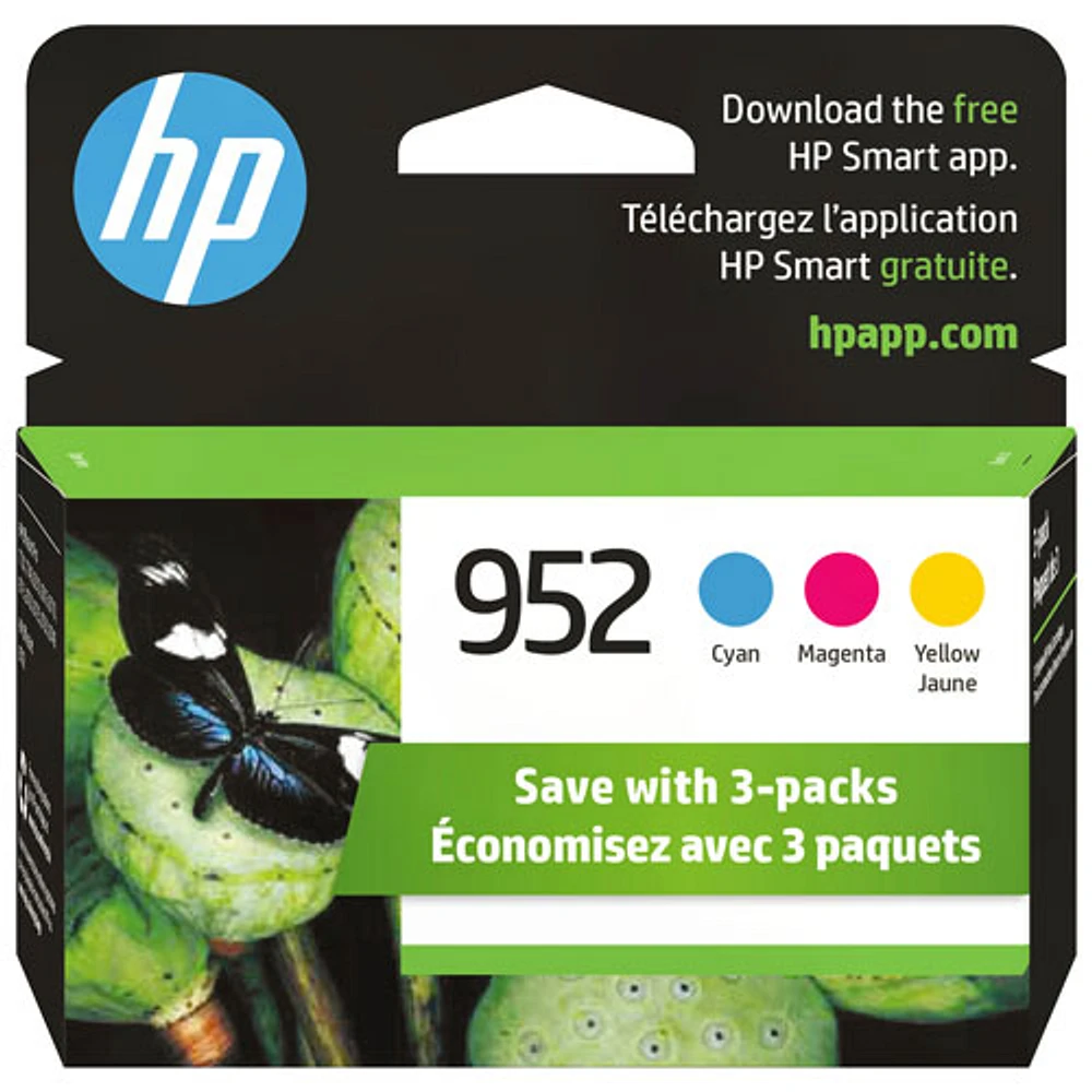 HP 952 CMY Ink 3 Pack (N9K27AN#140)