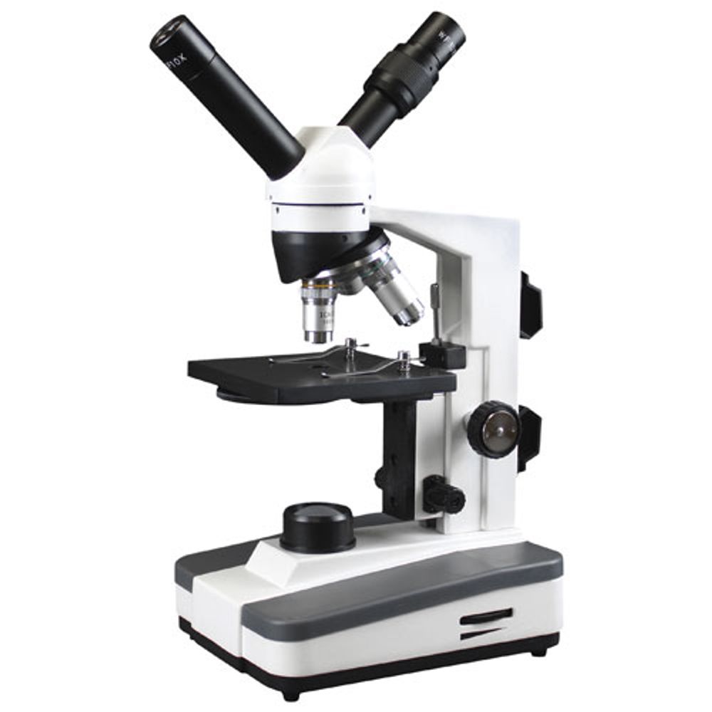 Walter Products BMT Series 40x-400x 45º Dual View LED Cordless Compound Microscope