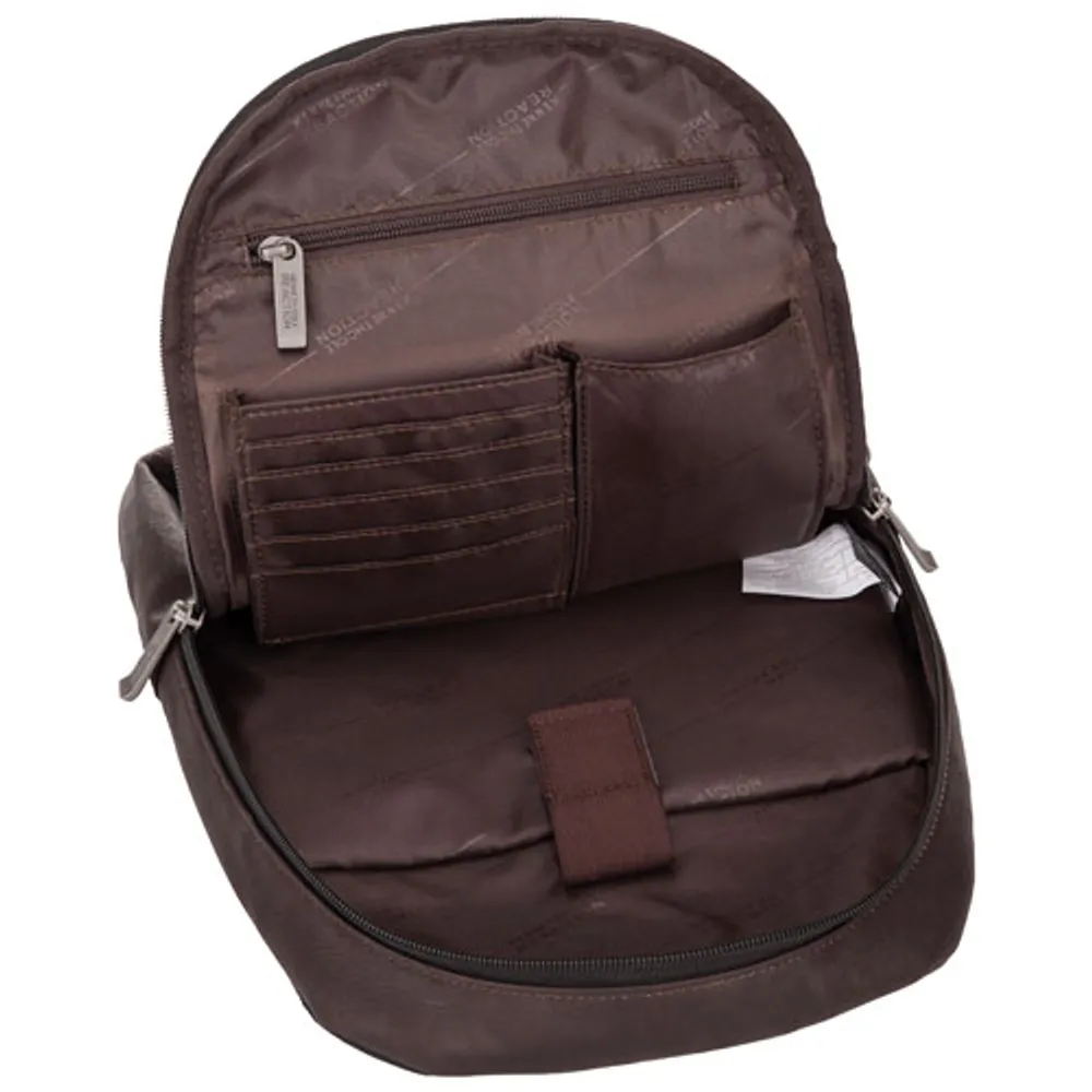 Kenneth Cole Columbian Leather Sling Backpack - Brown