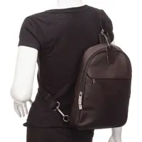 Kenneth Cole Columbian Leather Sling Backpack - Brown